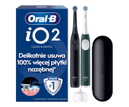 Szczoteczka elektryczna Oral-B Szczoteczka magnetyczna iO2 Duo (czarny)